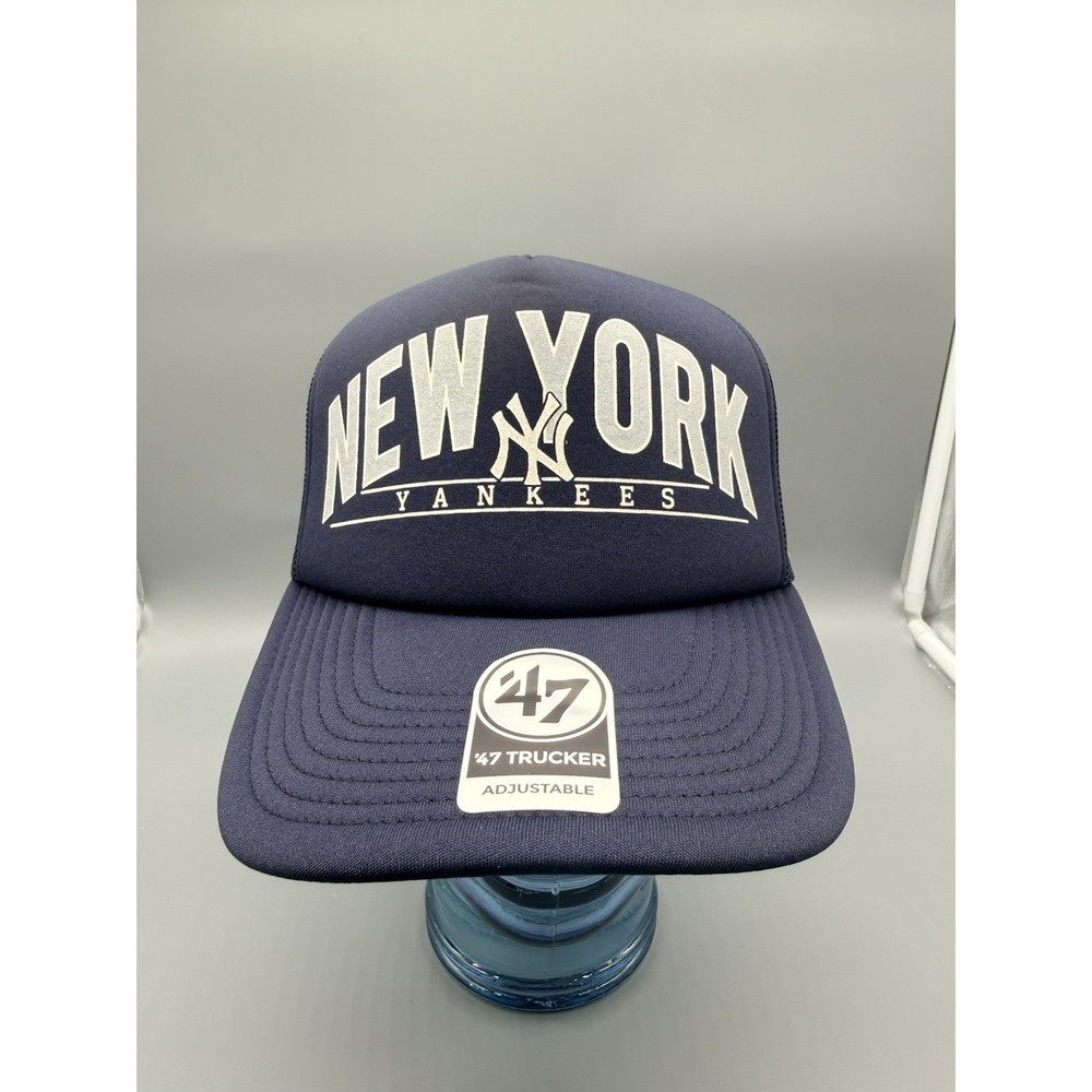 New York Yankees '47 Brand Backhaul Foam Trucker Snapback Adjustable Hat NWT